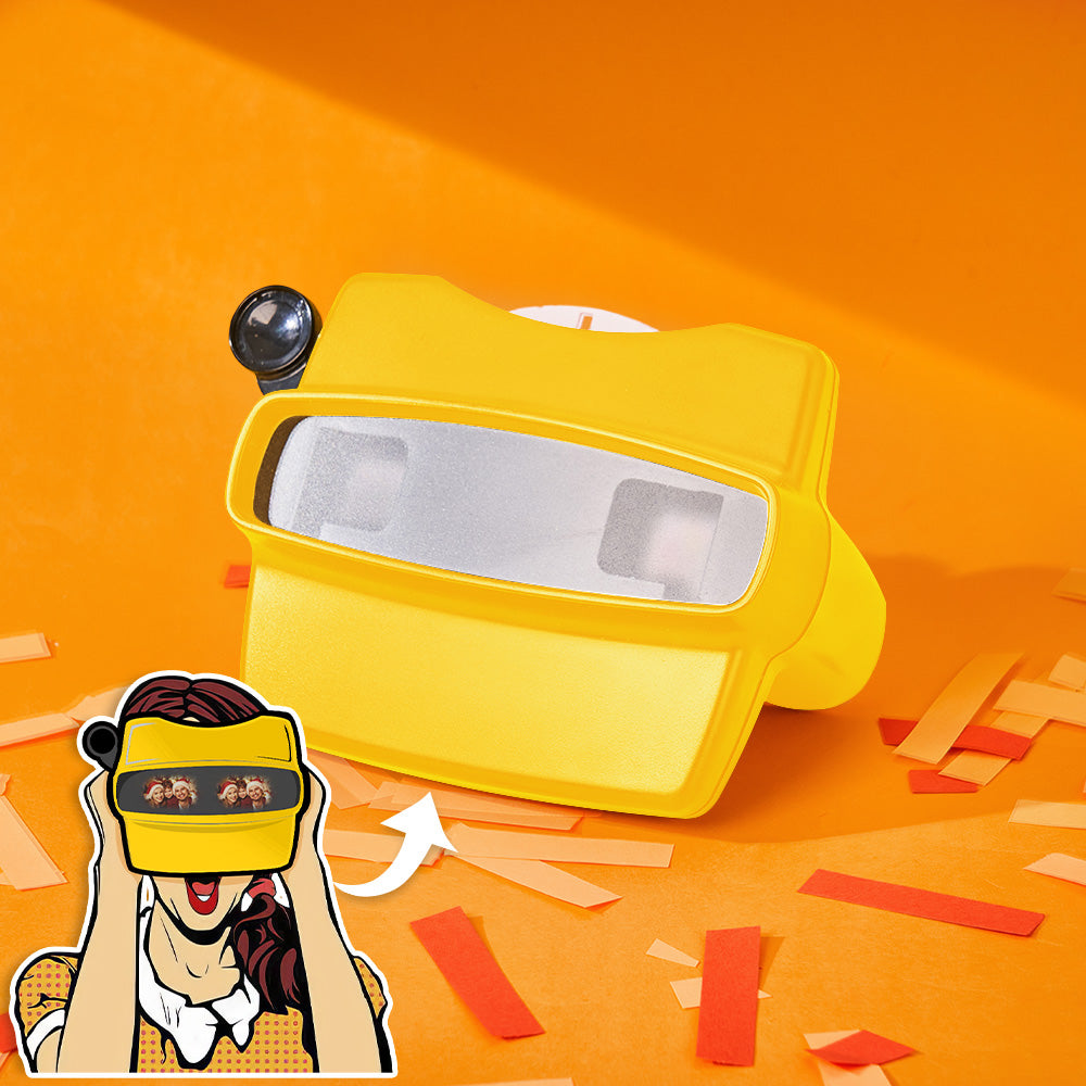 Personalized 3D Viewfinder with Custom Photo Reel. Retro Viewer Gift with Photos & Text.
