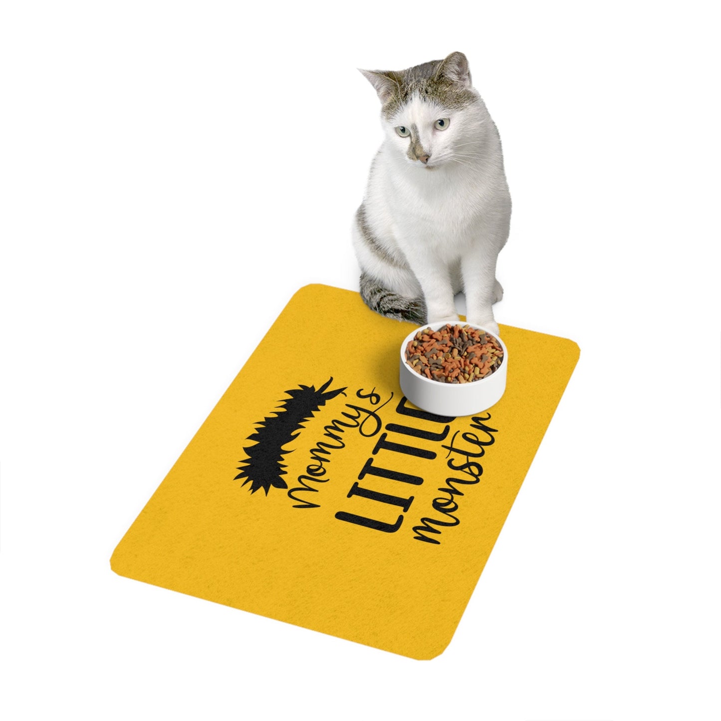 Pet Food Mat (12x18) - Non-Slip Rubber Base - Dog Cat Feeding Mat - Pet Mat - Pet Gift - Pet Lover Gift - Pet Accessory - Food Bowl Mat