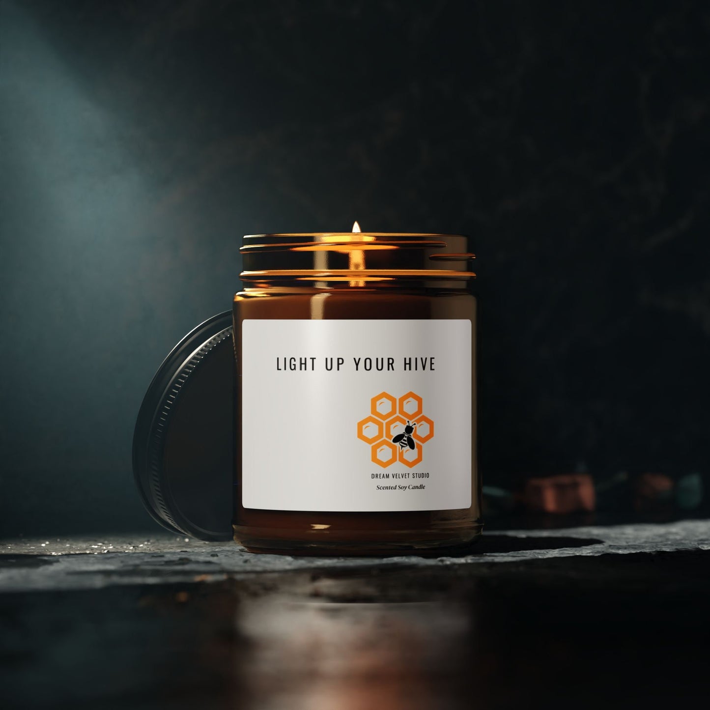 Light Up Your Hive Scented Soy Candle | Bee Lover Gift | Candle Gift | Bee Themed Decor | Eco Friendly Candle | Bumble Bee | Unique Candle