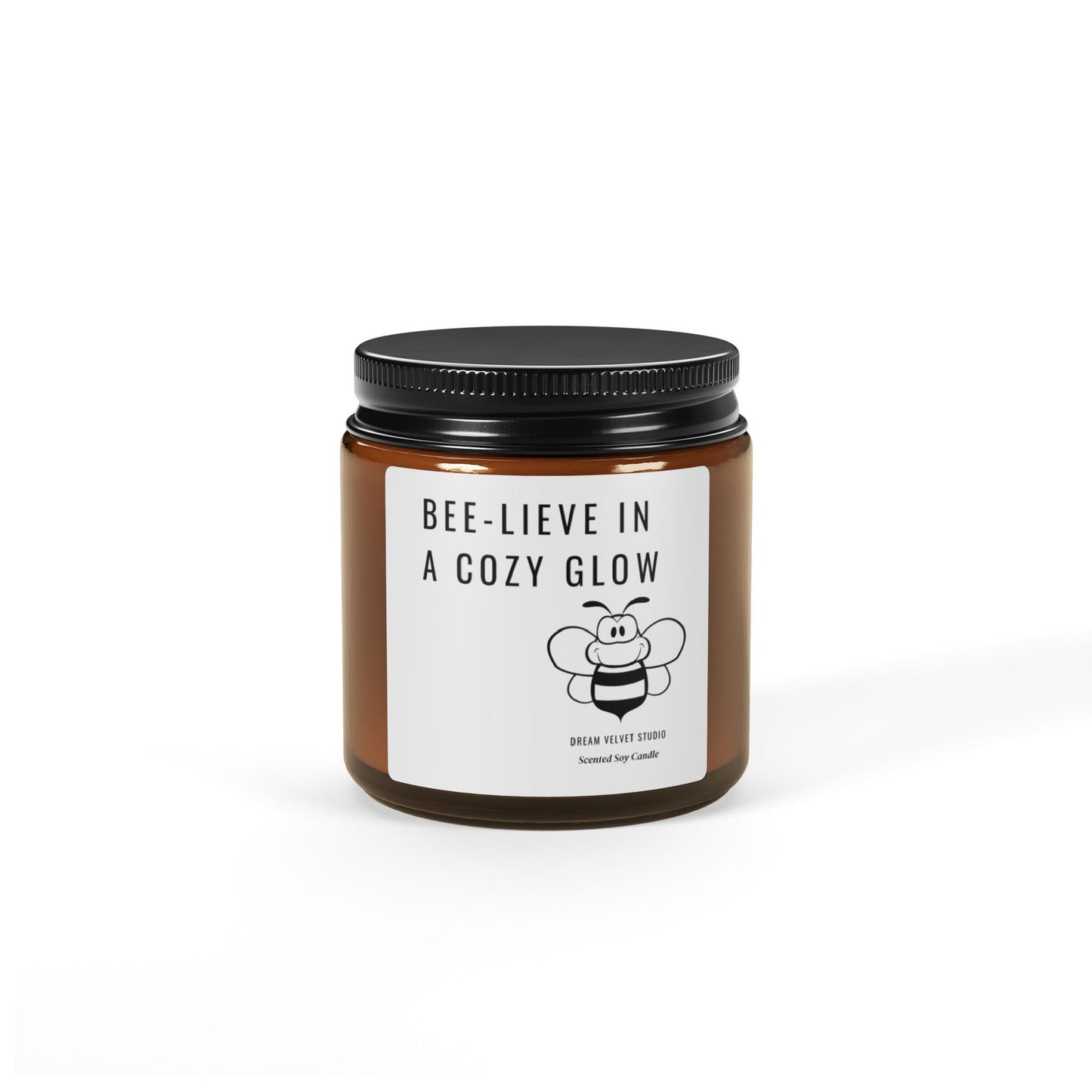 Bee-Lieve in a Cozy Glow Scented Soy Candle | Bee Lover Gift | Candle Gift | Bee Themed Decor | Eco Friendly Candle | Bumble Bee Candle