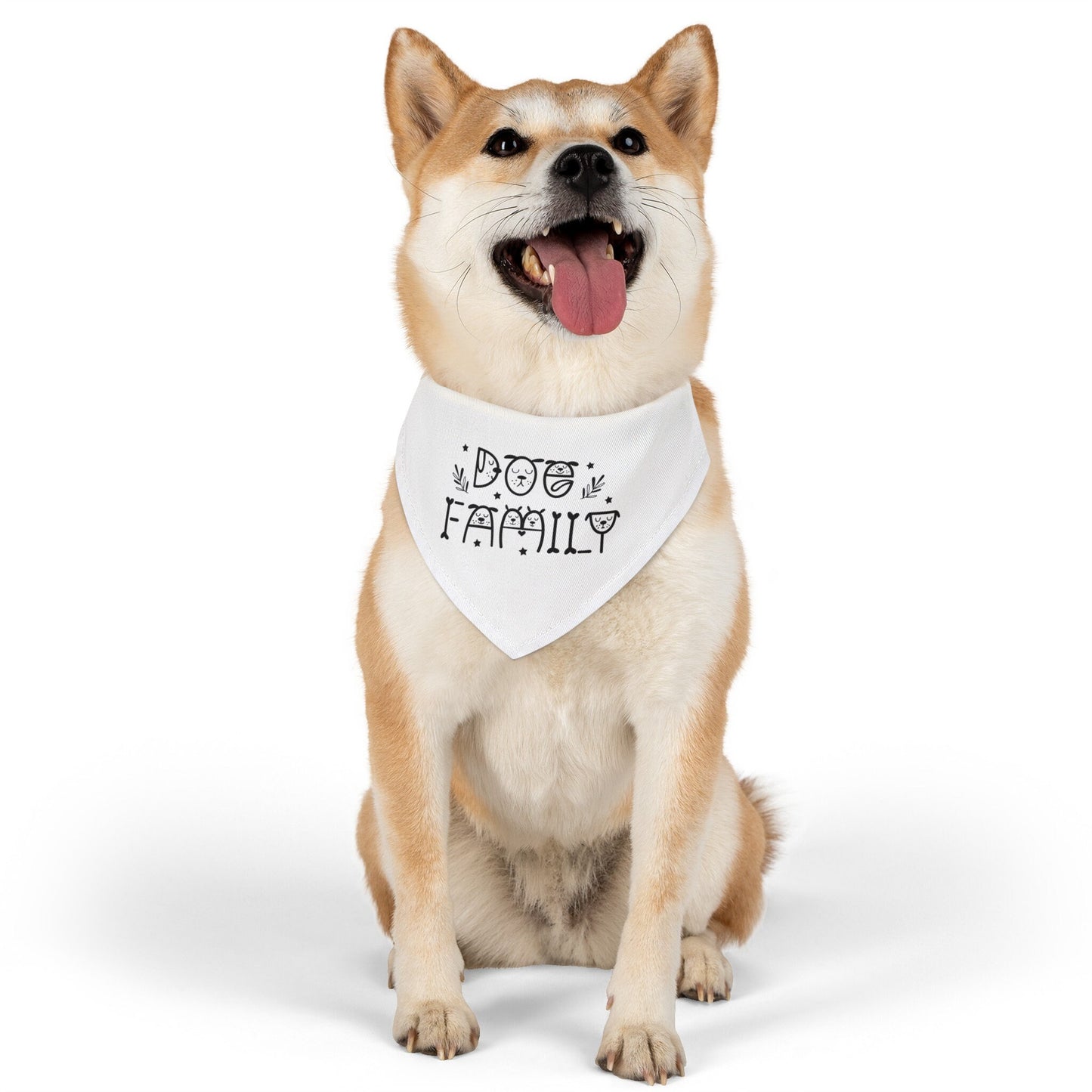 Dog Family Bandana Collar with Adjustable Buckle - Multiple Sizes | Dog Gift | Pet Lover Gift | Dog Accessory | Dog Scarf | Puppy Gift