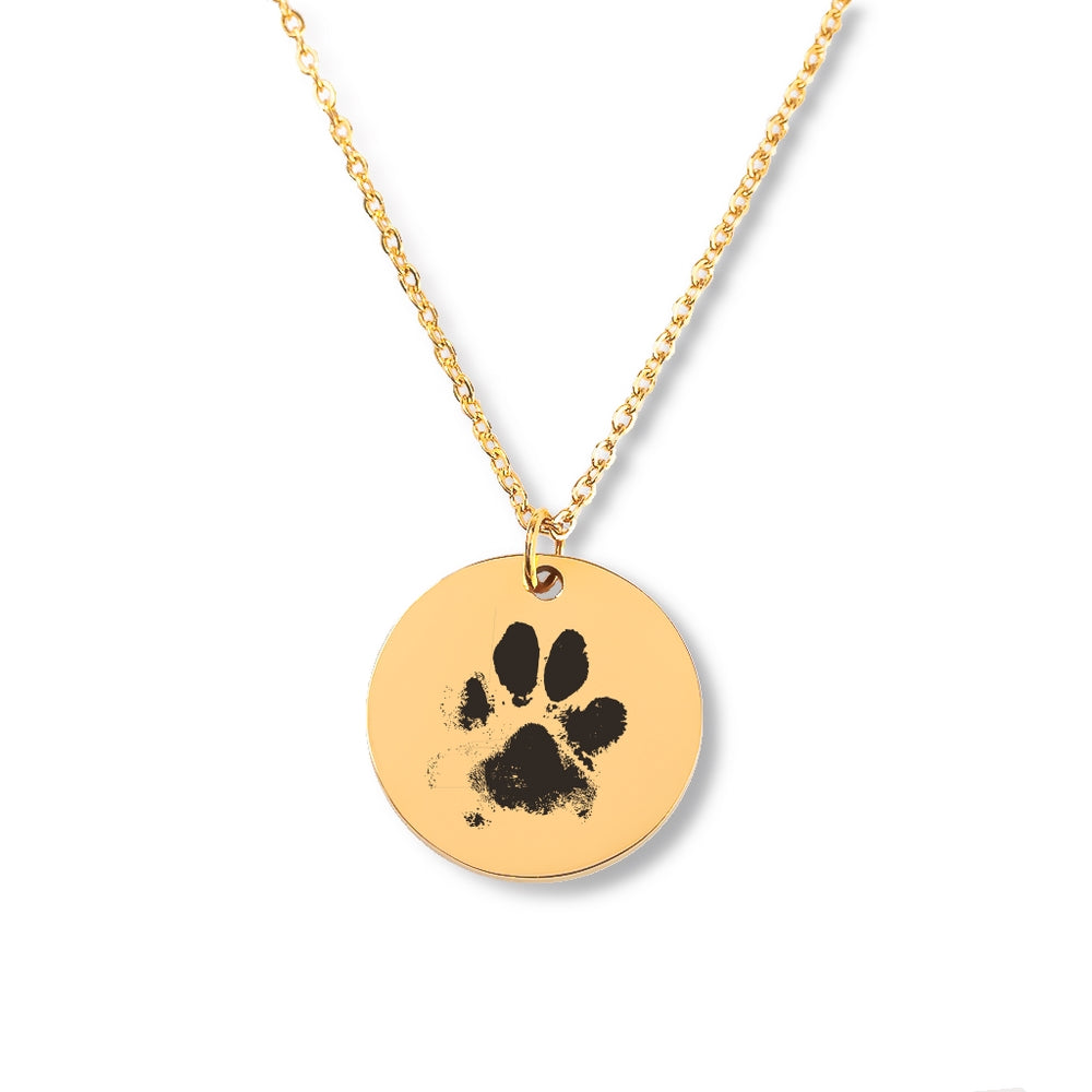 Personalized Actual Paw Print Necklace