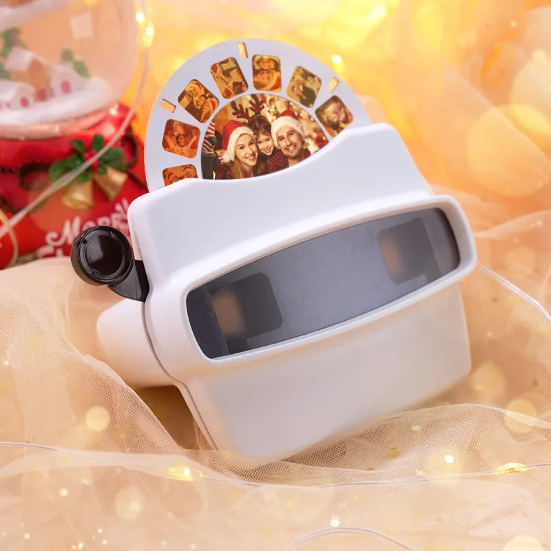 Personalized 3D Viewfinder with Custom Photo Reel. Retro Viewer Gift with Photos & Text.