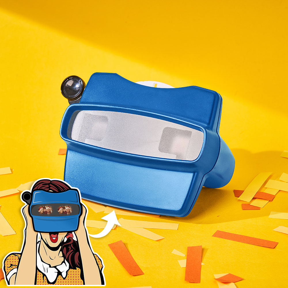 Personalized 3D Viewfinder with Custom Photo Reel. Retro Viewer Gift with Photos & Text.