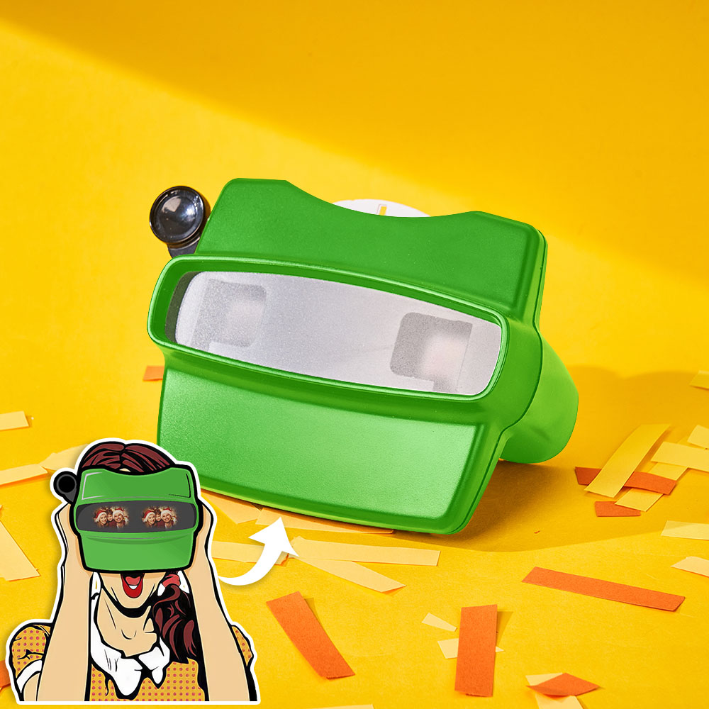 Personalized 3D Viewfinder with Custom Photo Reel. Retro Viewer Gift with Photos & Text.