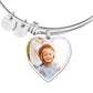 Luxury Heart Bangle With Personalized Photo