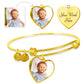 Luxury Heart Bangle With Personalized Photo