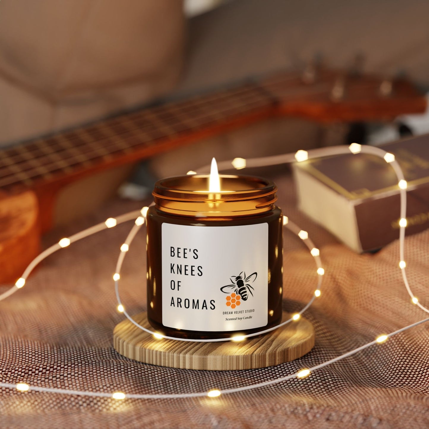 Bee's Knees Scented Soy Candle | Bee Lover Gift | Candle Gift | Bee Themed Decor | Eco Friendly Candle | Bumble Bee | Unique Candle