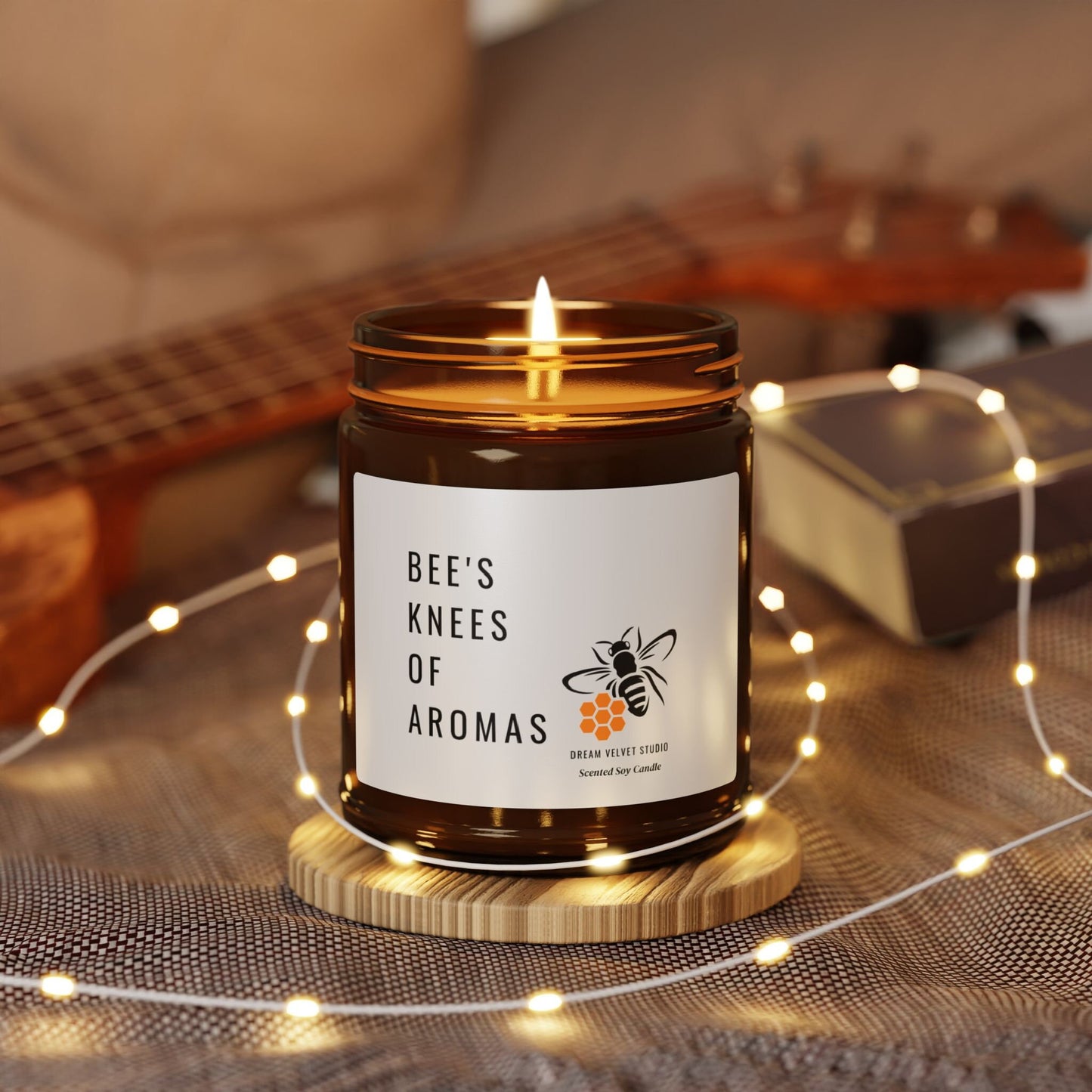 Bee's Knees Scented Soy Candle | Bee Lover Gift | Candle Gift | Bee Themed Decor | Eco Friendly Candle | Bumble Bee | Unique Candle