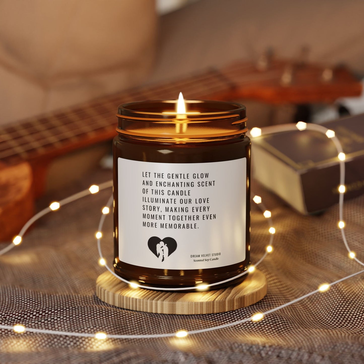 Love Story Scented Soy Candle | Romantic Candle | Anniversary Candle | Valentine's Day Candle | Candle for Girlfriend | Birthday Gift Candle