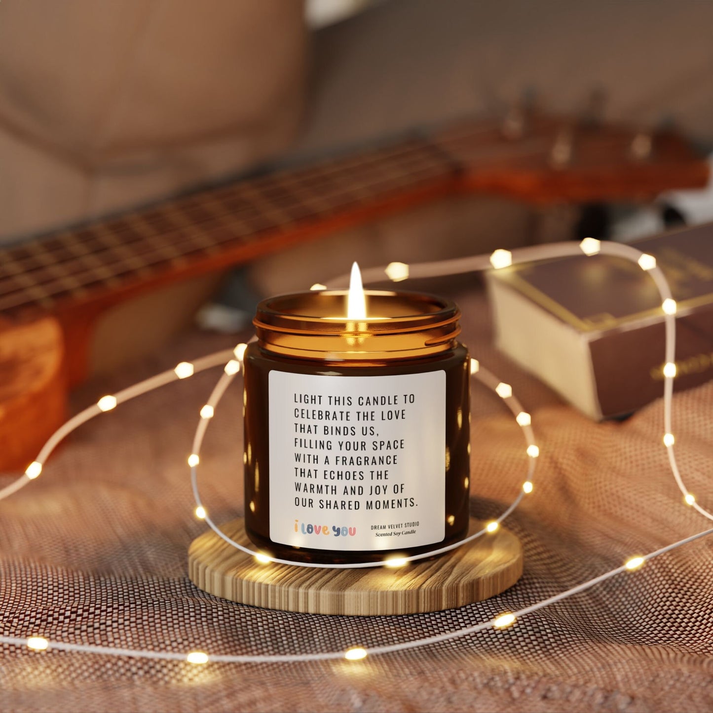 Love Bond Scented Soy Candle | Romantic Candle | Anniversary Candle | Valentine's Day Candle | Candle for Girlfriend | Birthday Gift Candle