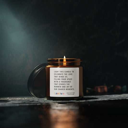 Love Bond Scented Soy Candle | Romantic Candle | Anniversary Candle | Valentine's Day Candle | Candle for Girlfriend | Birthday Gift Candle