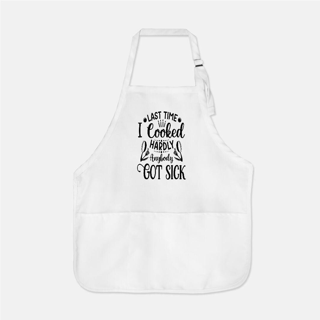 Last Time I Cooked Apron - Adjustable Chef Apron with Pockets | Kitchen Essential | Cooking Gift | Unisex Apron | Culinary Accessory