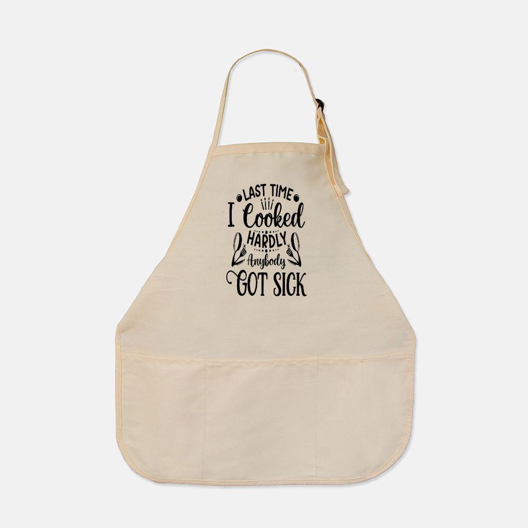 Last Time I Cooked Apron - Adjustable Chef Apron with Pockets | Kitchen Essential | Cooking Gift | Unisex Apron | Culinary Accessory
