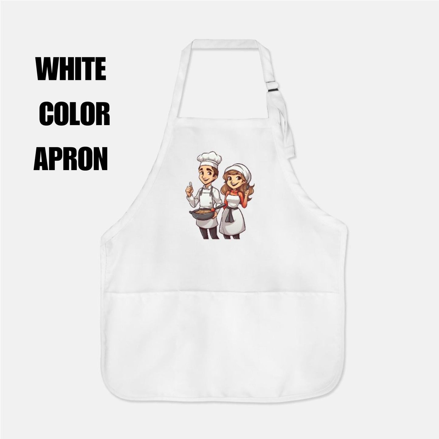Chef Couple Apron - Adjustable  Apron with Pockets | Kitchen Essential | Cooking Gift | Unisex Apron | Culinary Accessory | Kitchen Gift