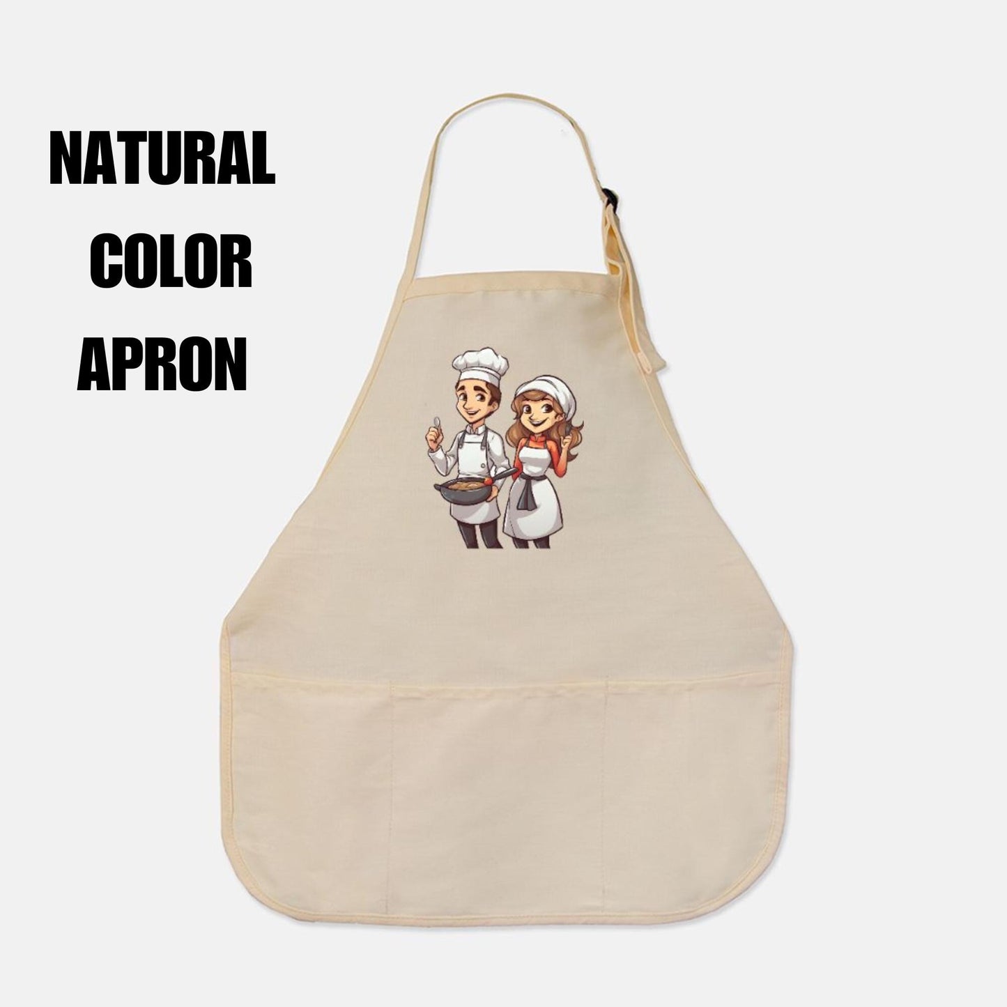 Chef Couple Apron - Adjustable  Apron with Pockets | Kitchen Essential | Cooking Gift | Unisex Apron | Culinary Accessory | Kitchen Gift