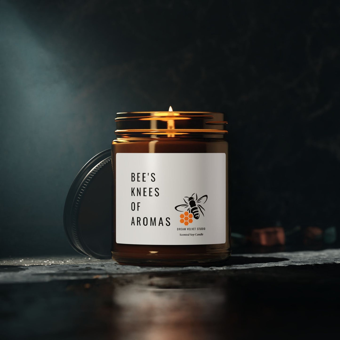 Bee's Knees Scented Soy Candle | Bee Lover Gift | Candle Gift | Bee Themed Decor | Eco Friendly Candle | Bumble Bee | Unique Candle
