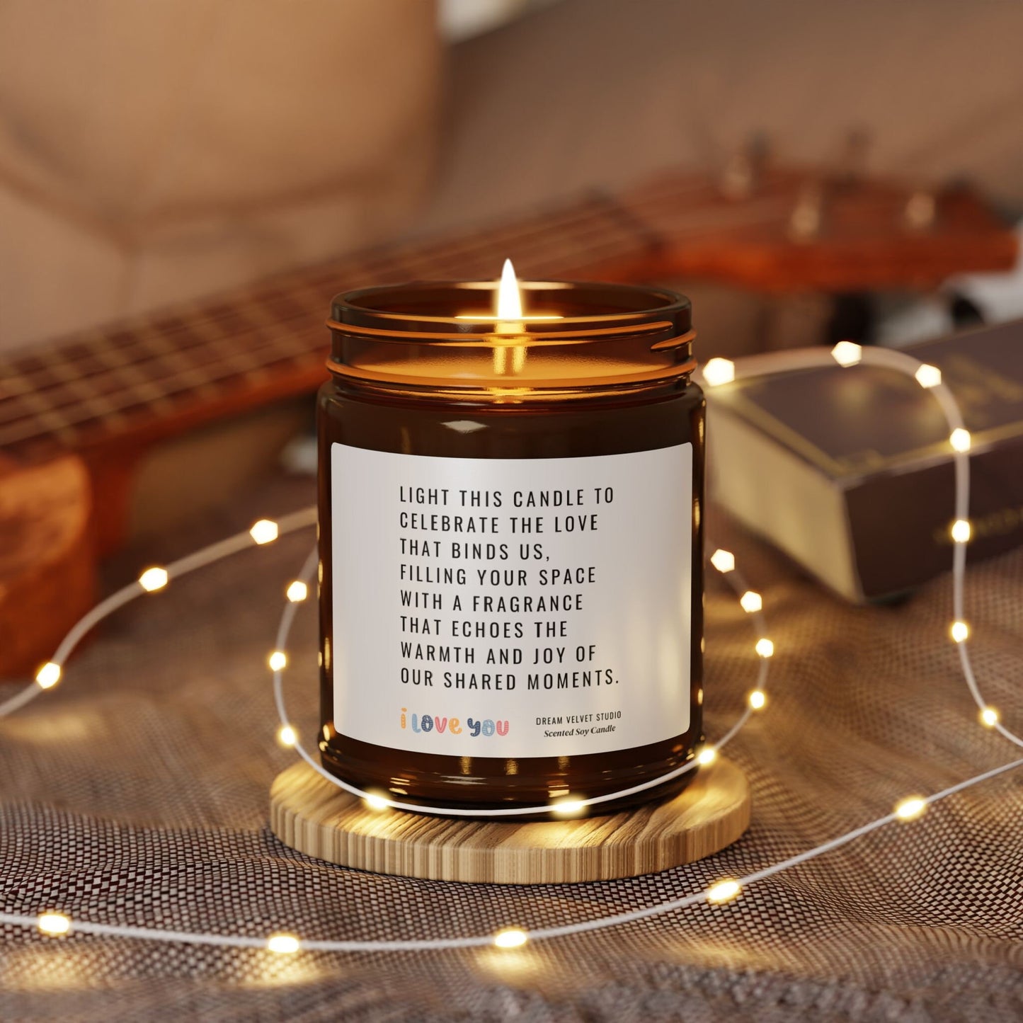 Love Bond Scented Soy Candle | Romantic Candle | Anniversary Candle | Valentine's Day Candle | Candle for Girlfriend | Birthday Gift Candle