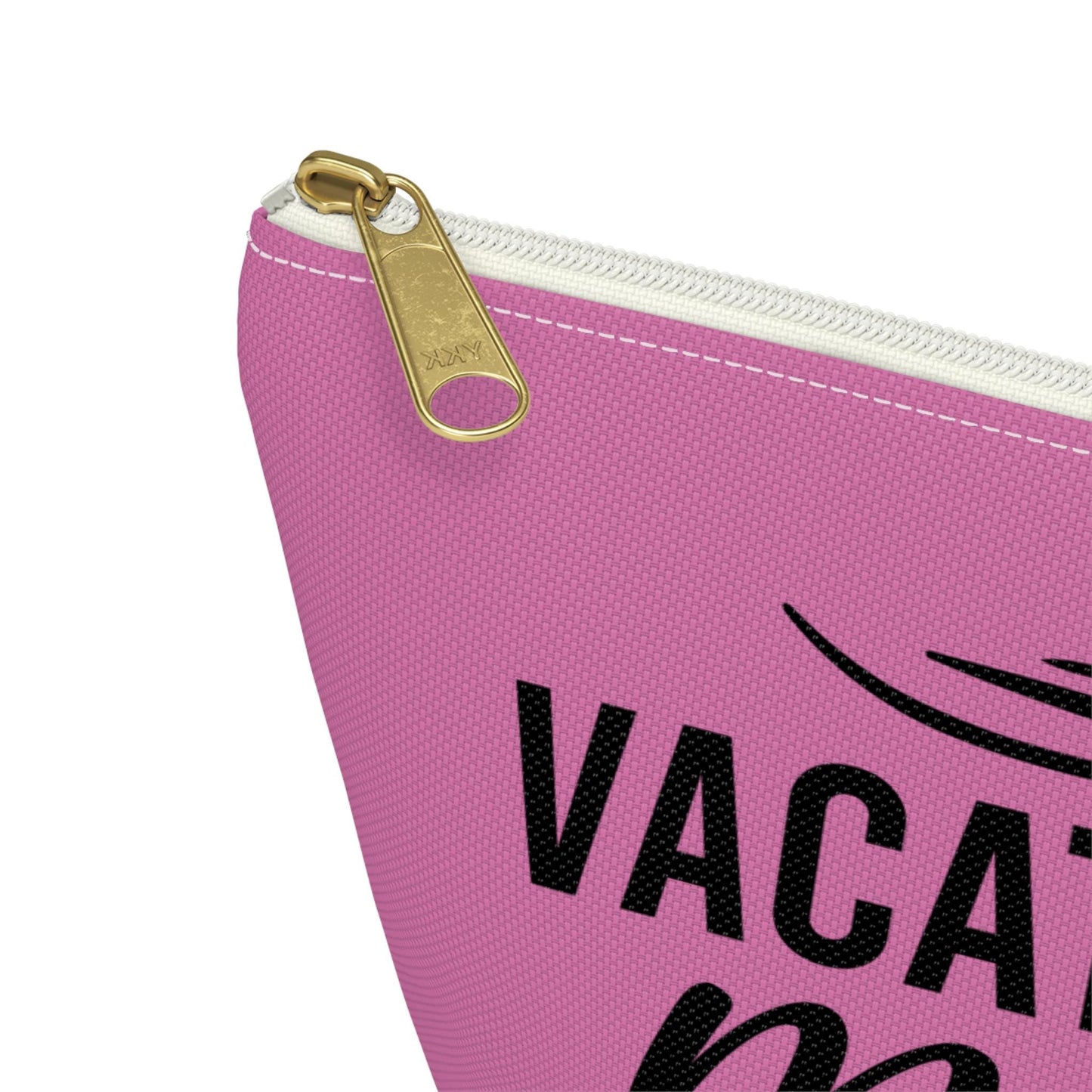 Vacation Mode Makeup Bag with T-Bottom | Cosmetic Pouch | Custom Accessory Organizer | Gift for Her | Cosmetic Travel Bag | Travel Gift
