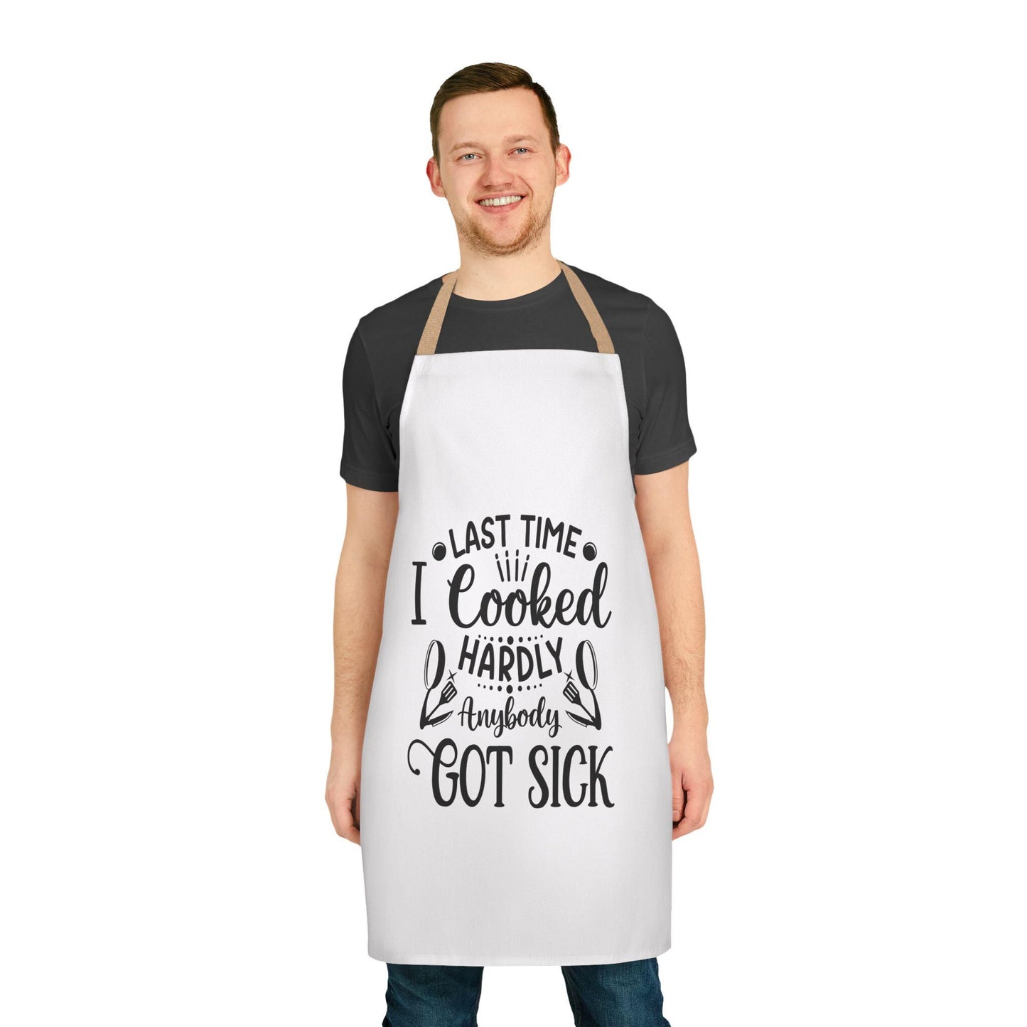 Last Time I Cooked Unisex Apron, 5-Color Straps | Kitchen Essential | Cooking Gift | Unisex Apron | Humorous Kitchen Apron | Kitchen Gift