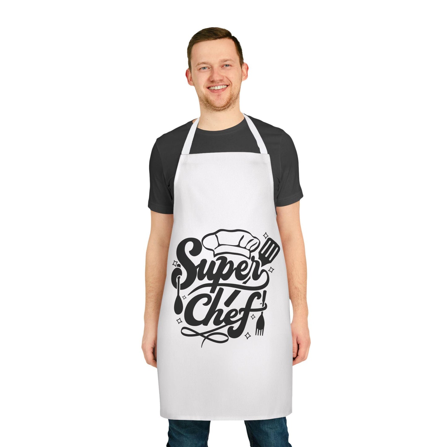 Super Chef Unisex Apron, 5-Color Straps | Kitchen Essential | Cooking Gift | Unisex Apron | Kitchen Apron | Kitchen Gift | Humorous Gift