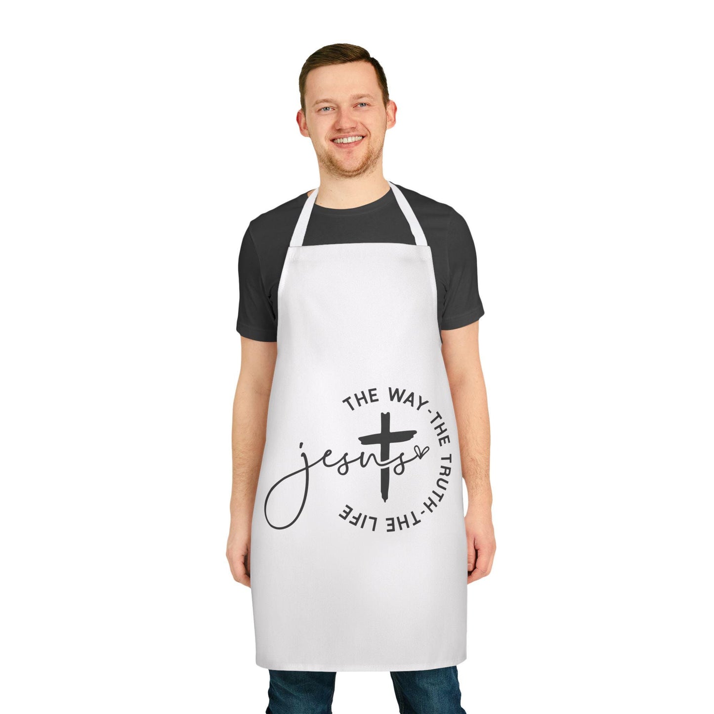 Jesus Religious Unisex Apron, 5-Color Straps | Kitchen Essential | Cooking Gift | Unisex Apron | Kitchen Gift | Religious Apron