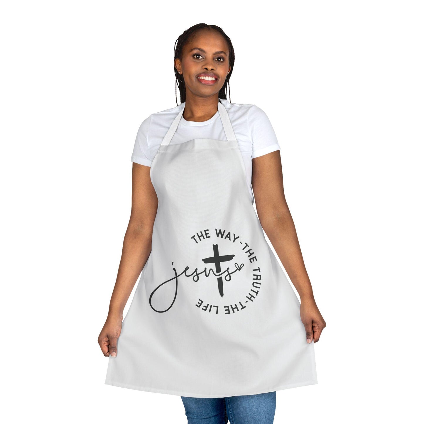 Jesus Religious Unisex Apron, 5-Color Straps | Kitchen Essential | Cooking Gift | Unisex Apron | Kitchen Gift | Religious Apron