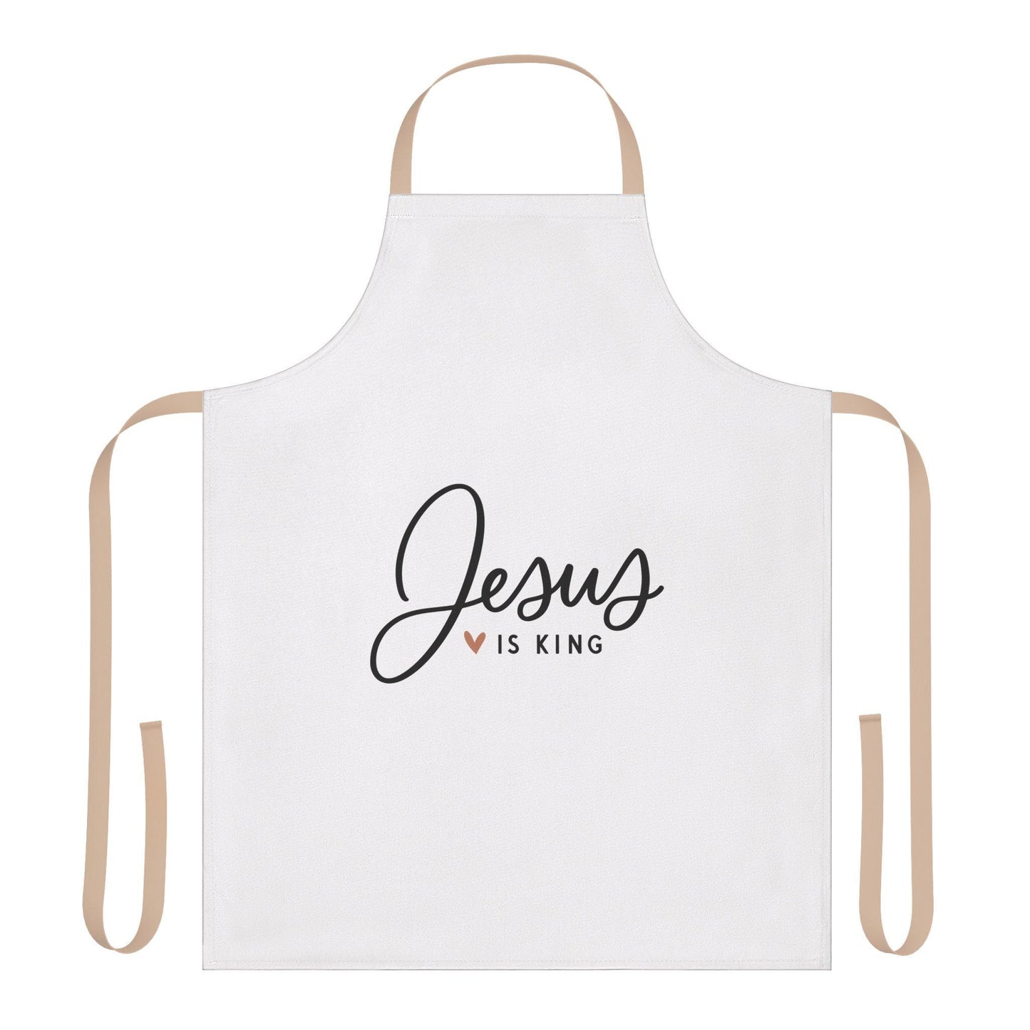 Jesus is King - Religious Unisex Apron, 5-Color Straps | Kitchen Essential | Cooking Gift | Unisex Apron | Kitchen Gift | Religious Apron