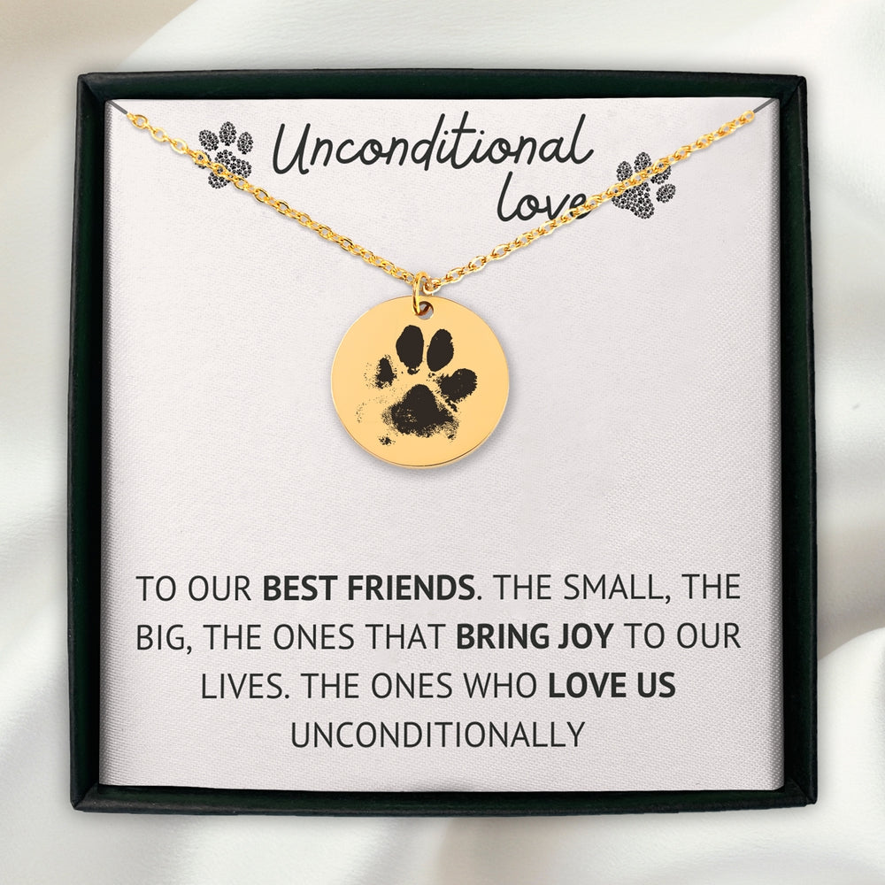 Personalized Actual Paw Print Necklace