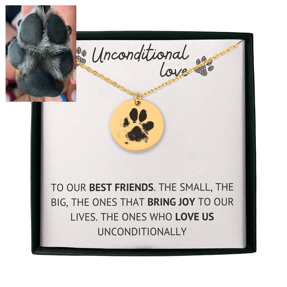 Personalized Actual Paw Print Necklace