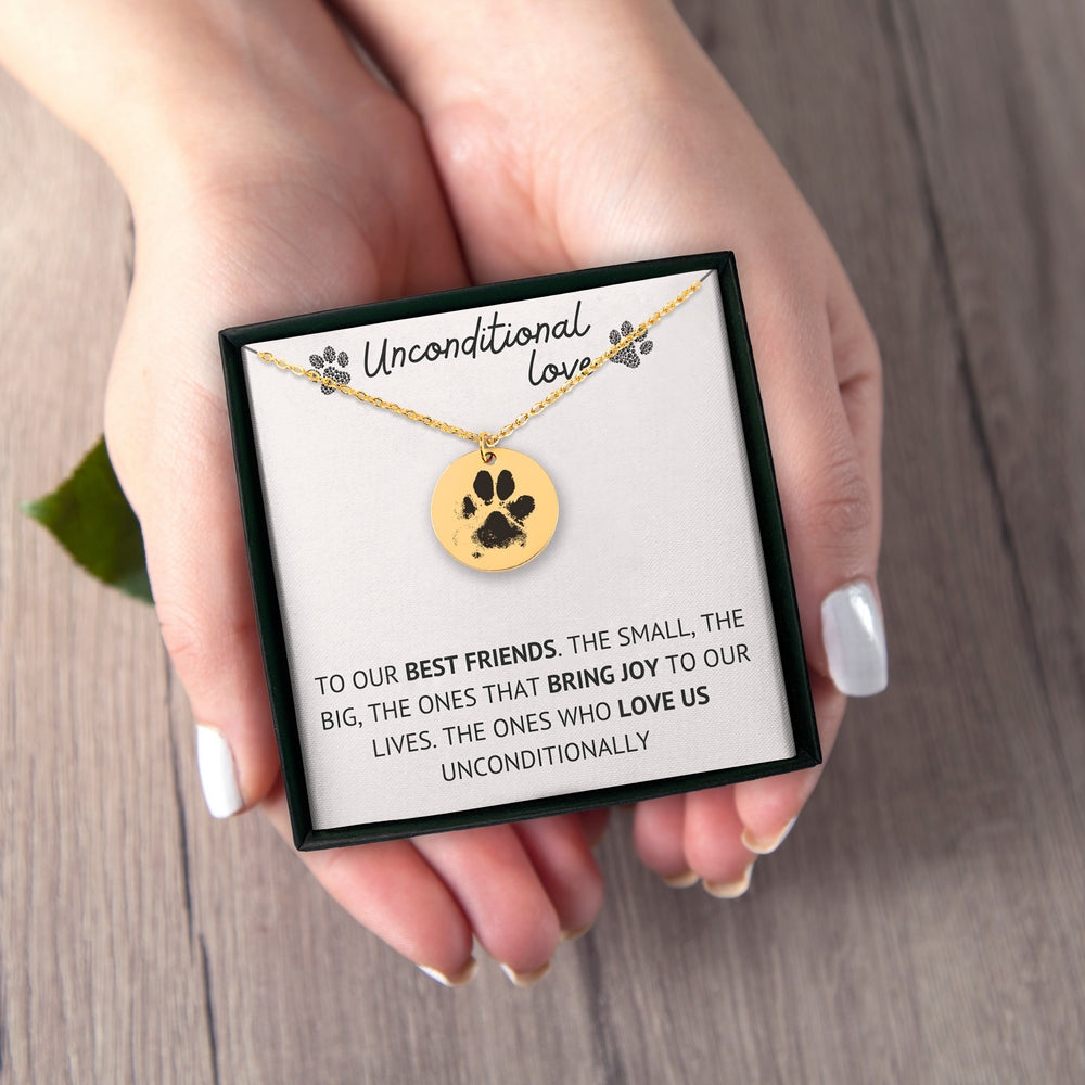 Personalized Actual Paw Print Necklace