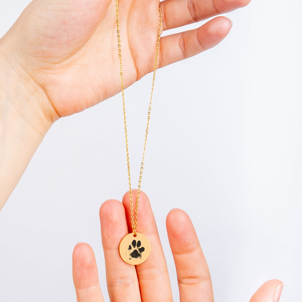 Personalized Actual Paw Print Necklace