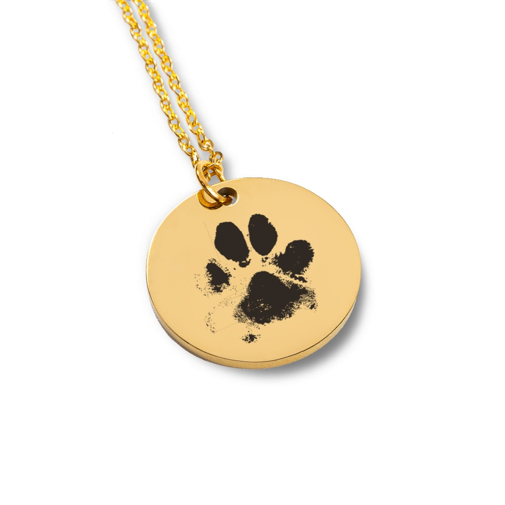 Personalized Actual Paw Print Necklace