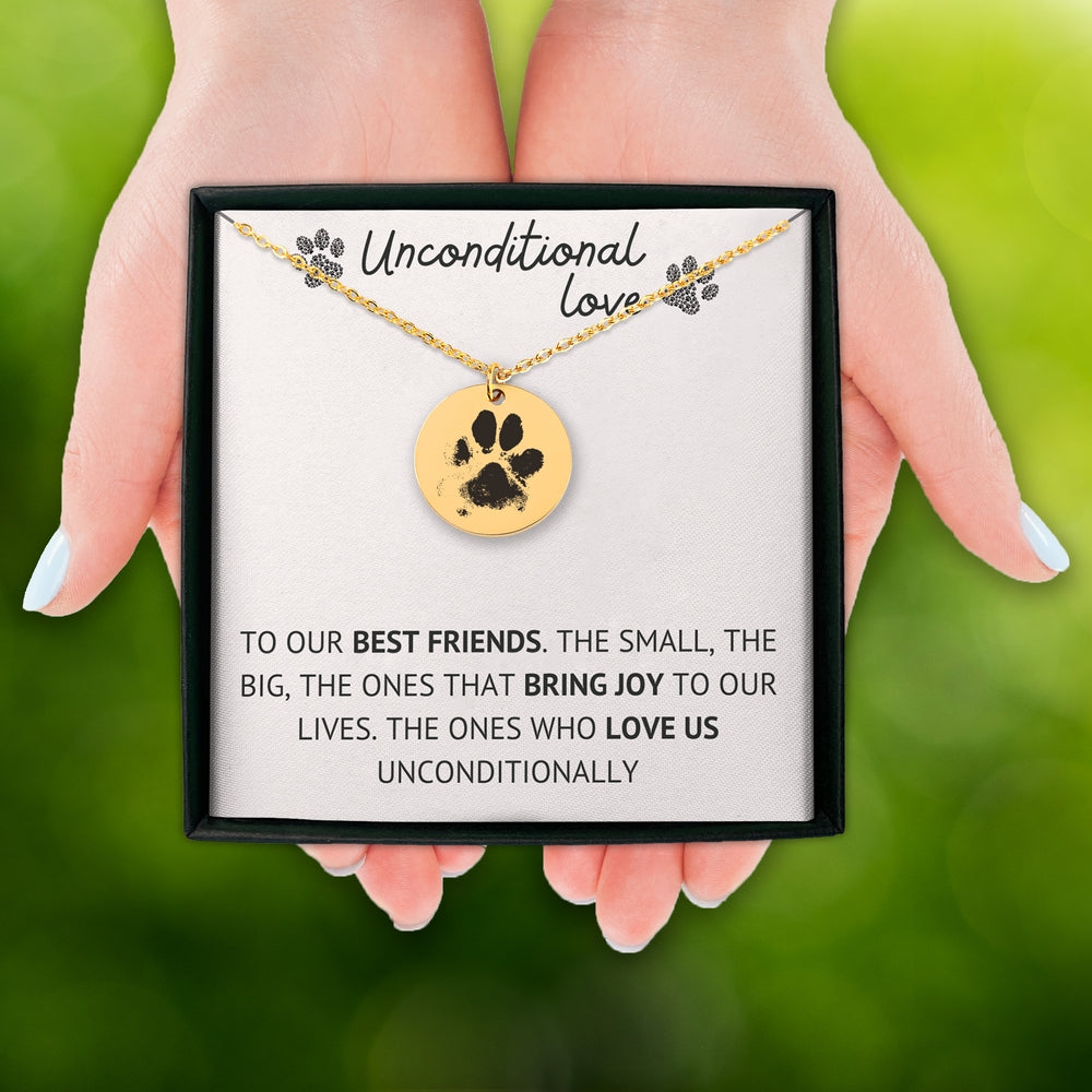 Personalized Actual Paw Print Necklace