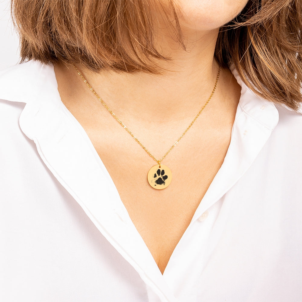 Personalized Actual Paw Print Necklace