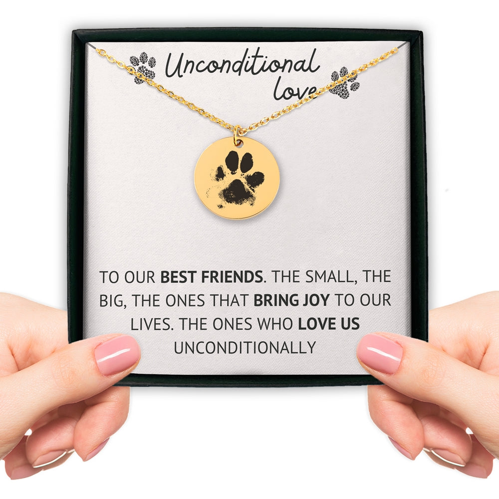 Personalized Actual Paw Print Necklace