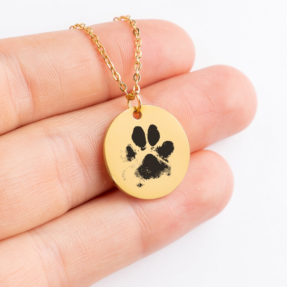 Personalized Actual Paw Print Necklace